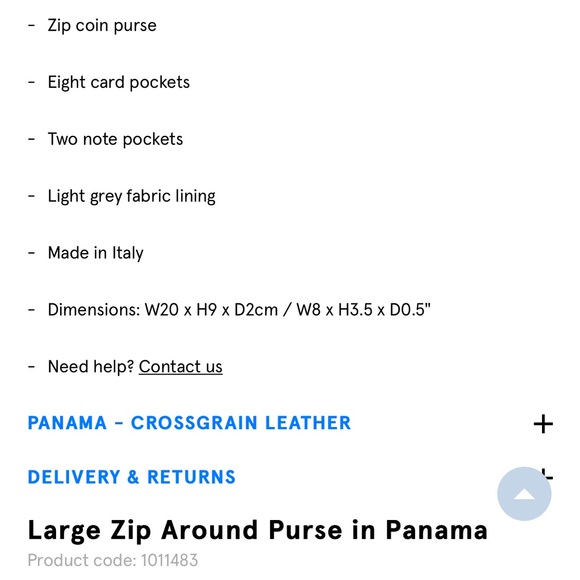 Smythson Panama Zip around wallet - Picture 2 of 7